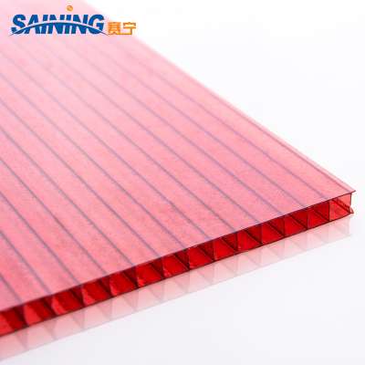 High Quality Unbreakable Red Transparent Solid Polycarbonate Sheet