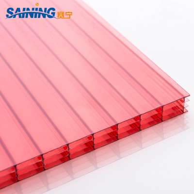 four wall polycarbonate hollow pc sun sheet as roofing/rooflight/decorative